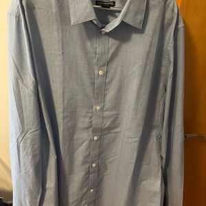 H&M blue slim-fit button down